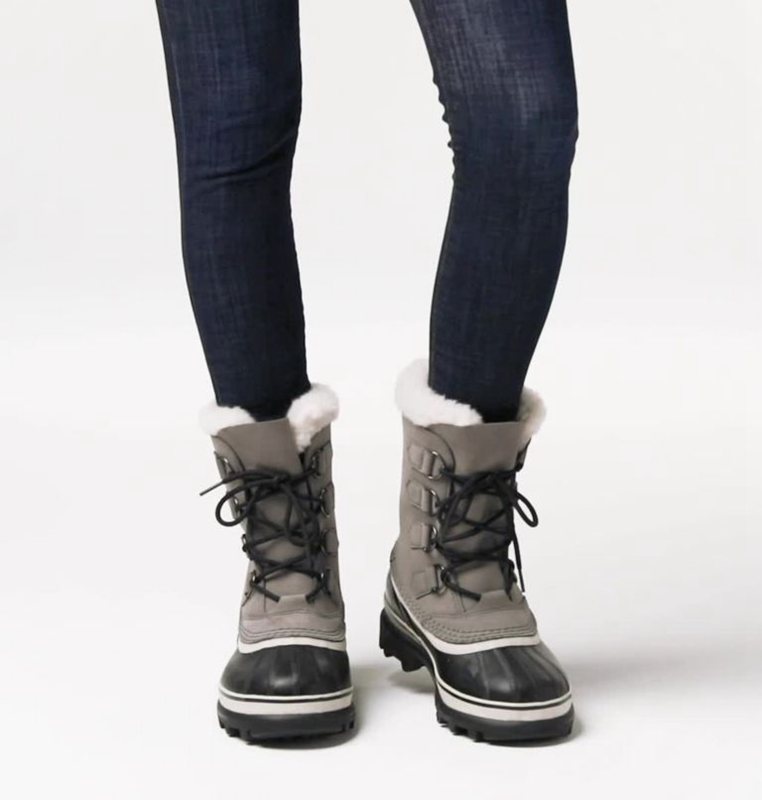 Womens Snow Boots Grey/Black - Sorel Caribou® Low - 916-QUWVZO